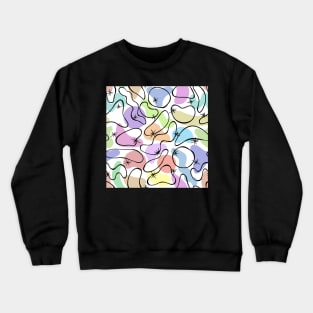 Midcentury Mod Retro Blob Seamless Repeat Crewneck Sweatshirt